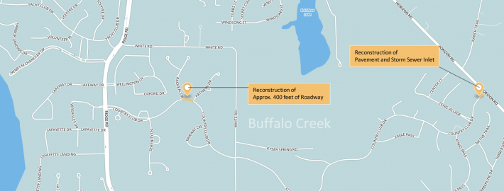 Country Club Drive Construction Map