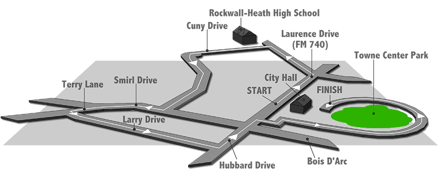 Heart of Heath 5k Route Map