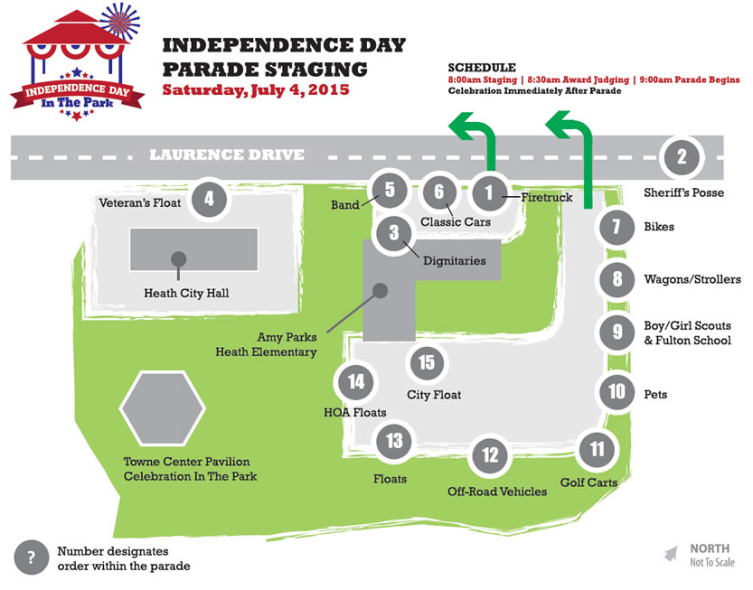 2015 Independence Day In The Park Parade Staging Map