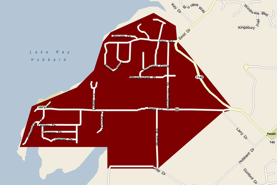 Mosquito Spray Area Map