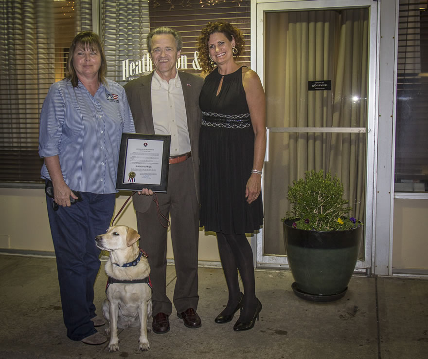 Heath Hair Salon Presentation to Patriot Paws