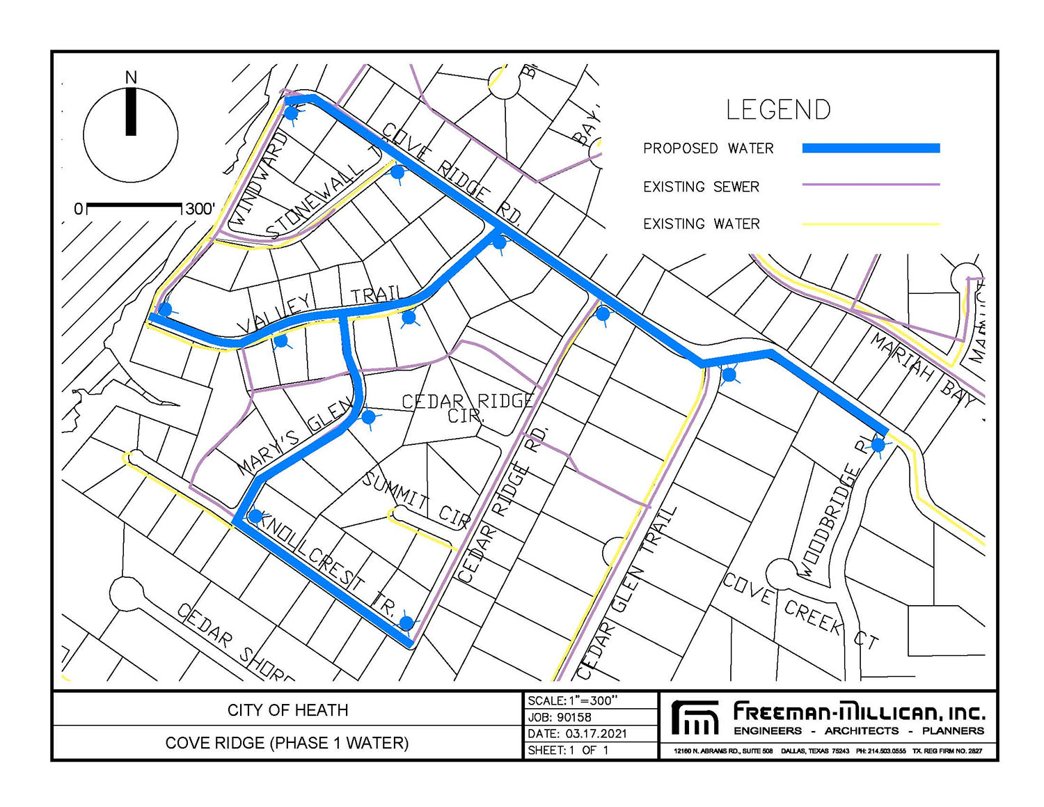 Cove Ridge Water Phase 1 Map