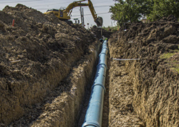 Waterlines being replaced.