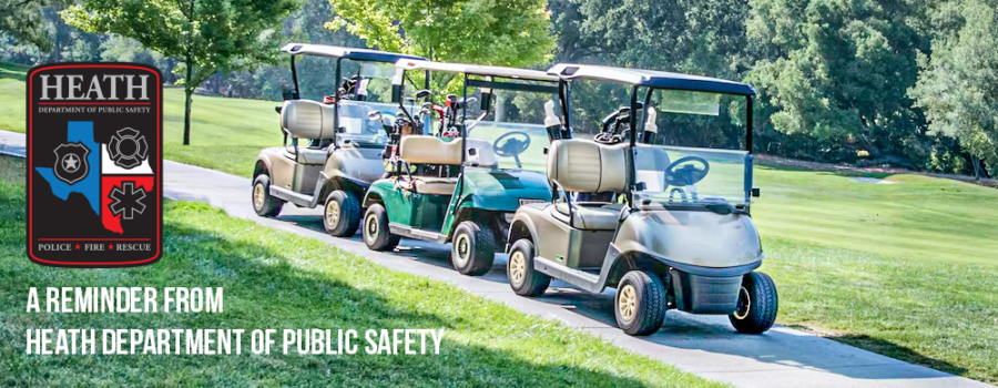 Line of Golf Carts at a Golf Course