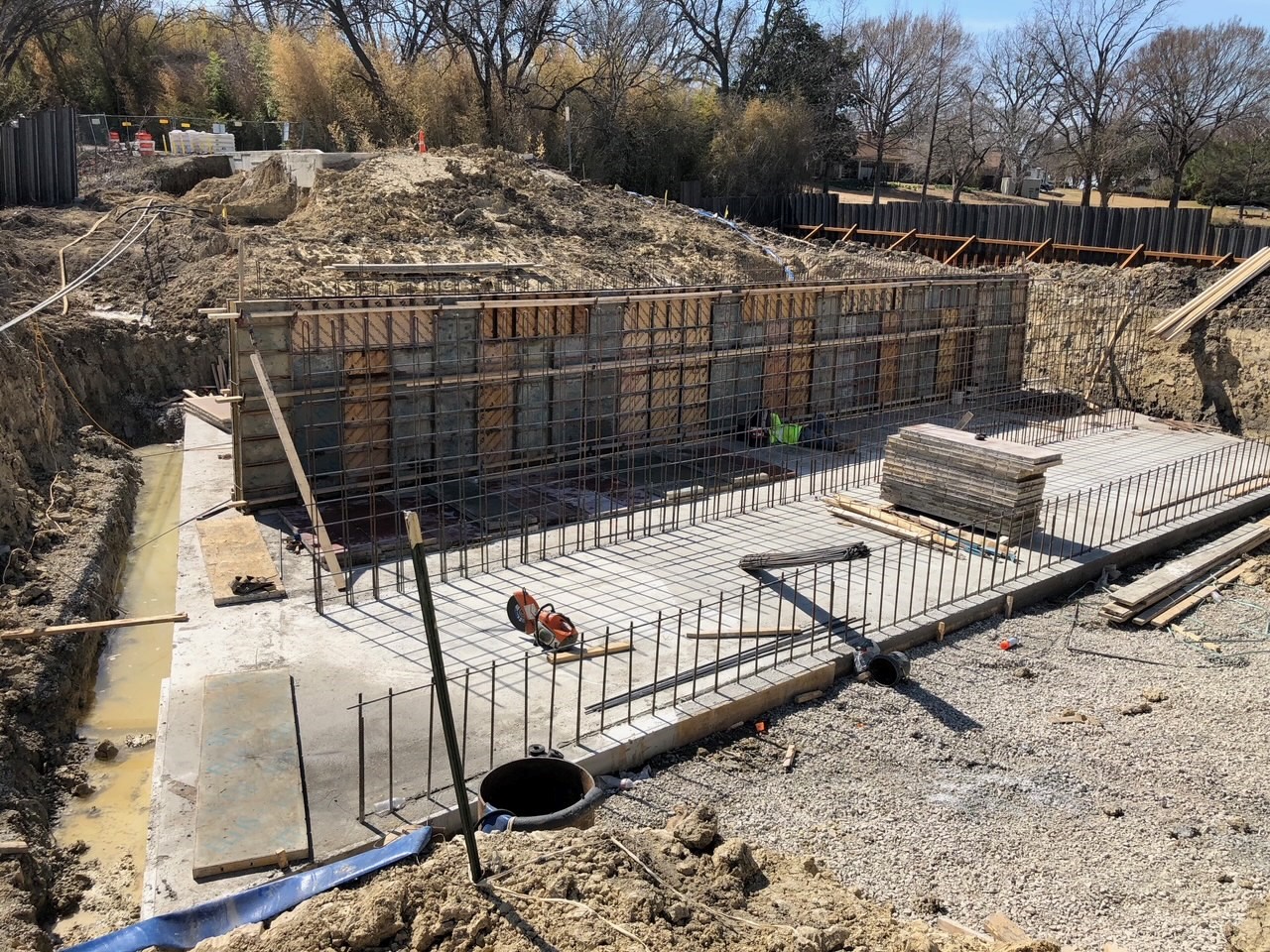 New concrete culvert on Hubbard Road