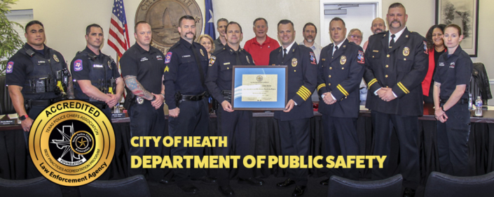 Group shot of Heath DPS receiving award.