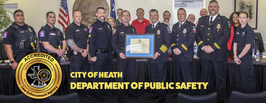 Group shot of Heath DPS receiving award.