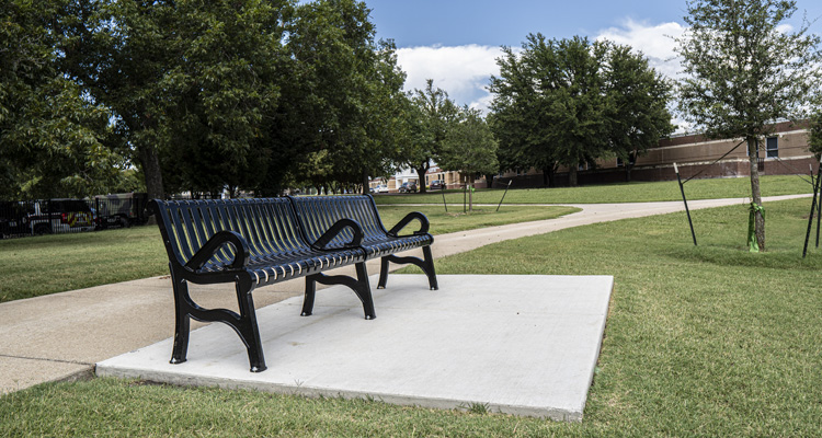 Park benches funded by PATH program.
