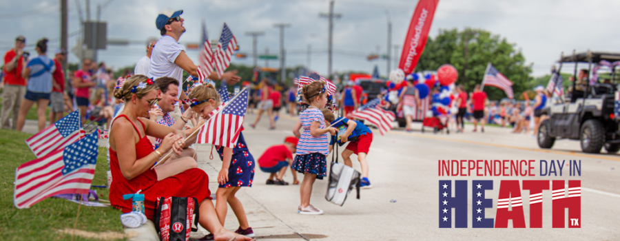 Crowds at the annual Heath Independence Day Parade.