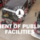 Fire trucks in front of DPS facility.