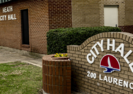 The entrance to City Hall.