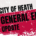 Graphic styled like the Texas flag with a distressed red, white, and blue design and a white star on the left. Bold black text reads “City of Heath General Election Update.”