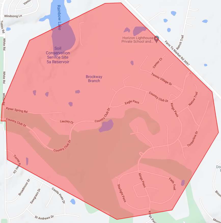 Zone 1 map of area to be sprayed for West Nile.