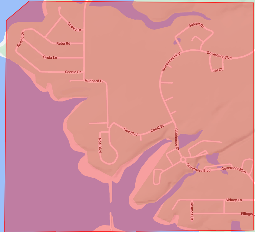 Zone 6 map of area to be sprayed for West Nile.