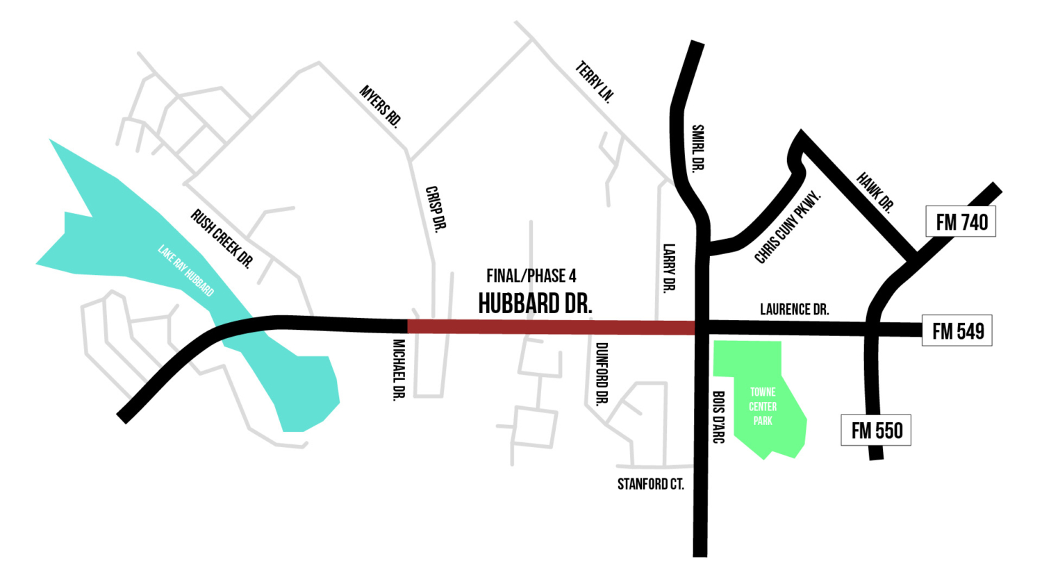 HUBBARD DRIVE PROJECT UPDATE – 4TH & FINAL PHASE – City of Heath, TX