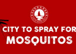 Mosquito spraying notice.
