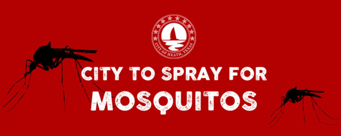 Mosquito spraying notice.