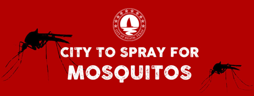Mosquito spraying notice.