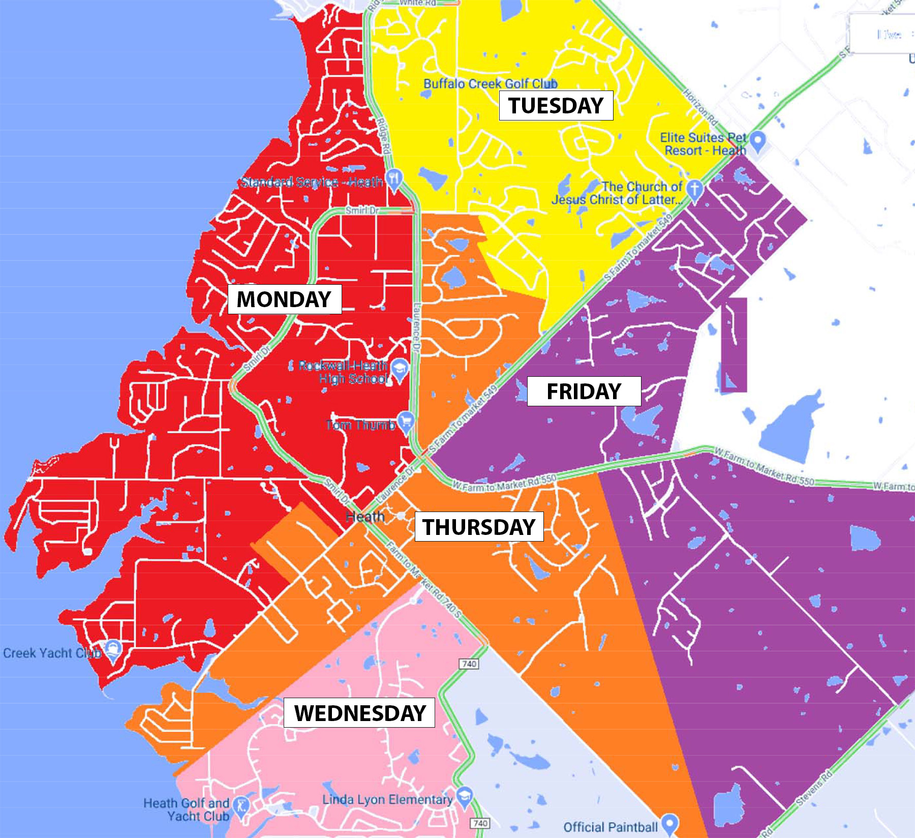 New Waste Collections Schedule Map