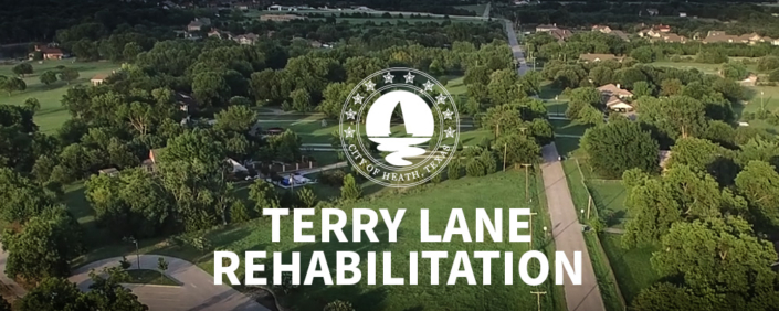 Aerial view of Terry Lane from Terry Park.
