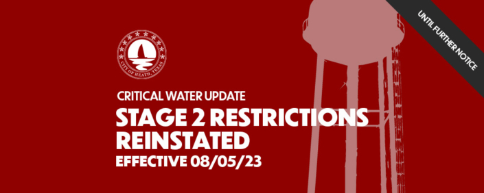 Stage 2 Water Restrictions Reinstated