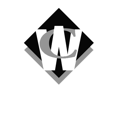 White and grey colored letters W and C on black background, which make up the Waste Connections logo.